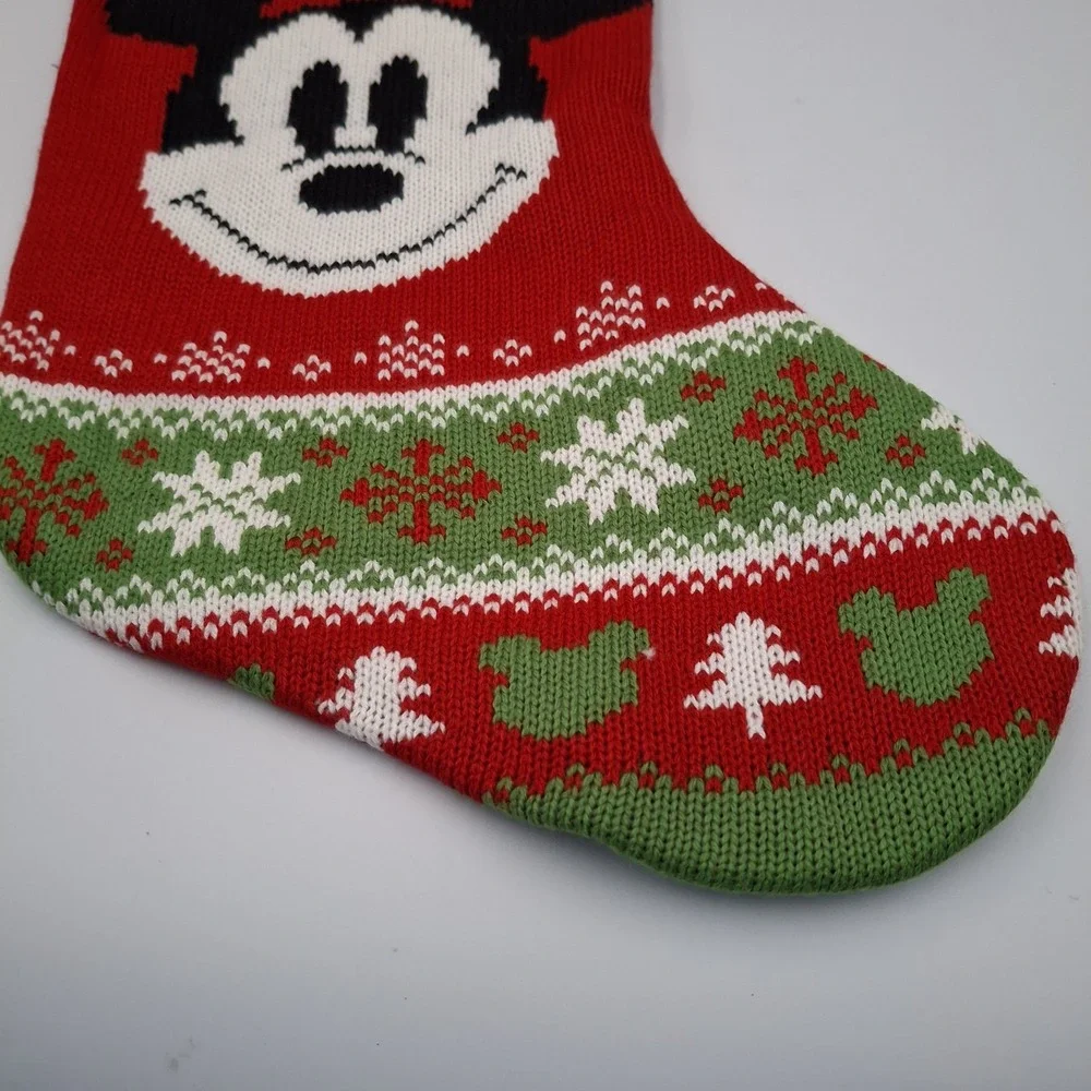 Disney Mickey Mouse & Minnie Mouse‎ Knit Sweater Christmas Stocking 18